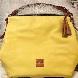 Dooney & Bourke Sunny Yellow Leather Shoulder Bag